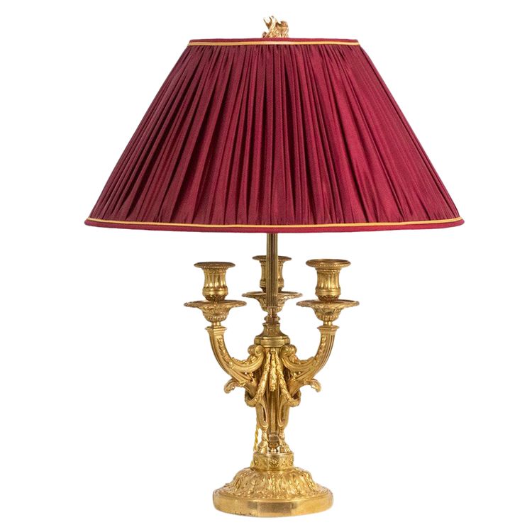 Eugène Bazart Paris. Hot-water bottle lamp in gilt bronze. Circa 1880. LS60331509G