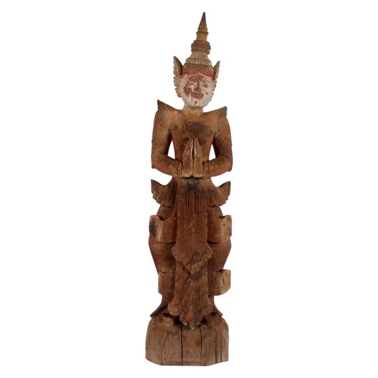 Wooden sculpture of a Burmese Nat