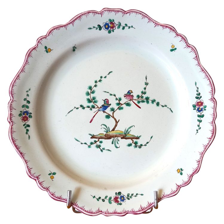 Earthenware plate: Moustiers 18th century.