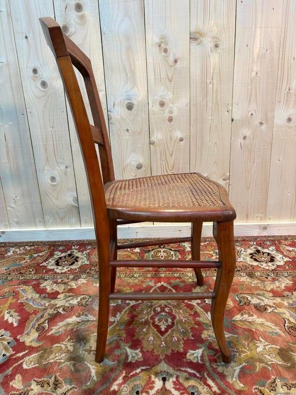 Set of 8 Louis Philippe caned chairs