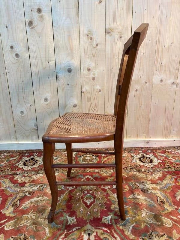 Set of 8 Louis Philippe caned chairs