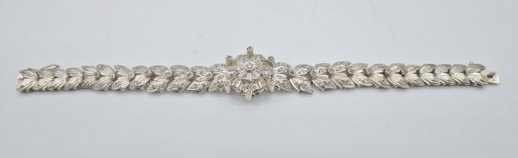 Silver and diamond bracelet, 19th century.   