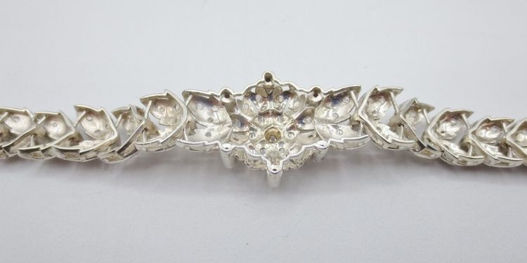 Silver and diamond bracelet, 19th century.   