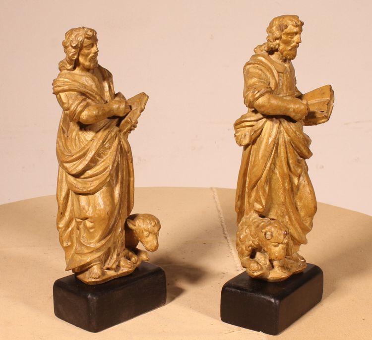 Pair Of Saint Mark In Walnut - 16th Century - Venice