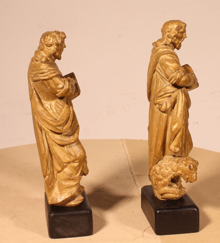 Pair Of Saint Mark In Walnut - 16th Century - Venice