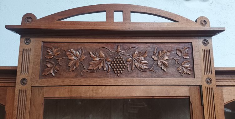 Art Nouveau Art Deco blond walnut sideboard