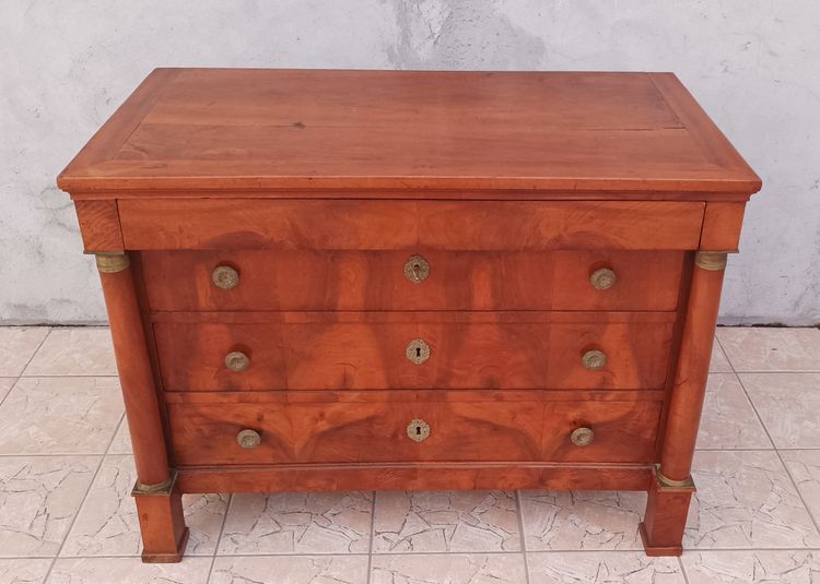 Empire walnut chest of drawers