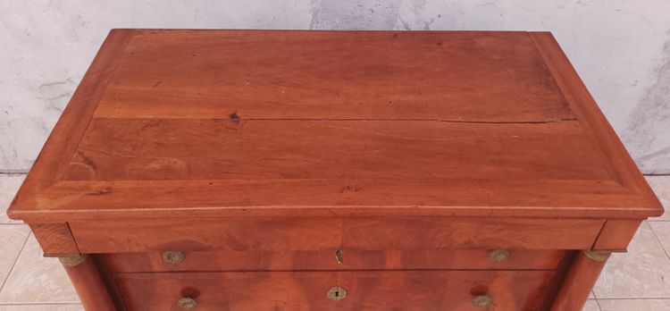 Empire walnut chest of drawers