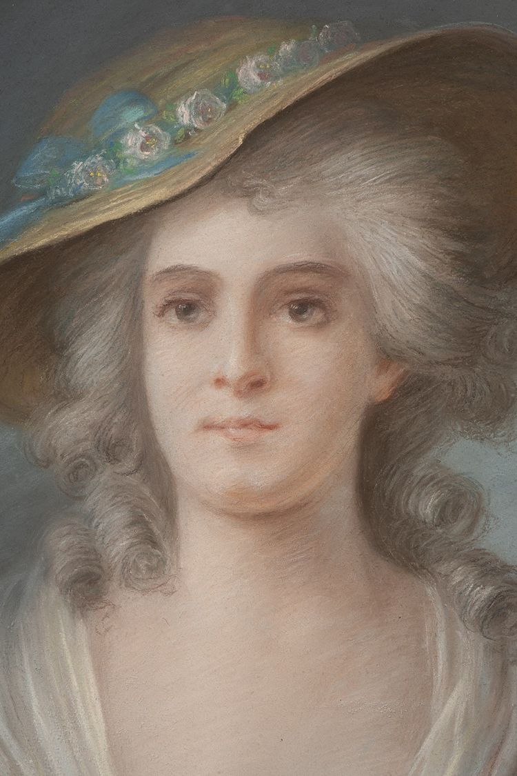 Pair of antique pastels, France, 19th century.