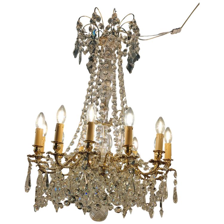 Crystal chandelier Napoleon III period 87 x 60