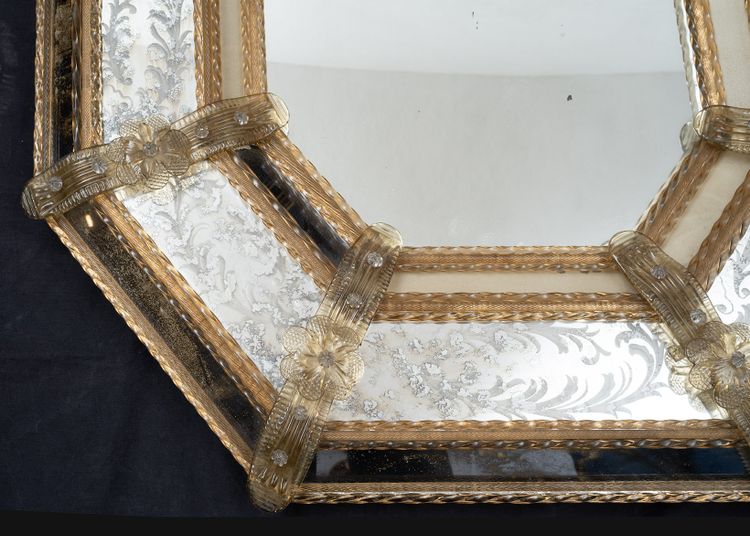 Antique Venetian mirror from the early 20th century.