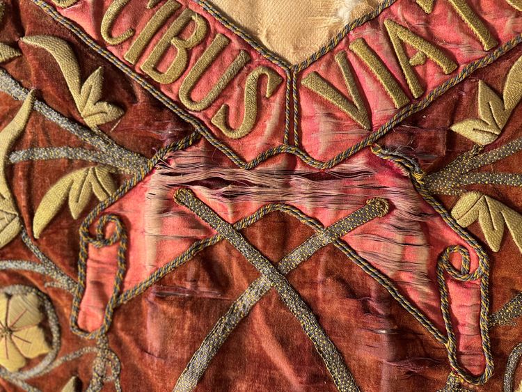 Large Christic Processional Banner - early 19th century