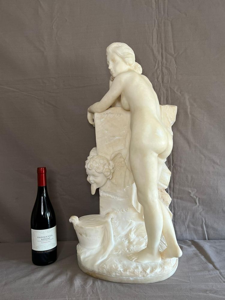 Carrara marble sculpture by FIASCHI EMILIO 19th century