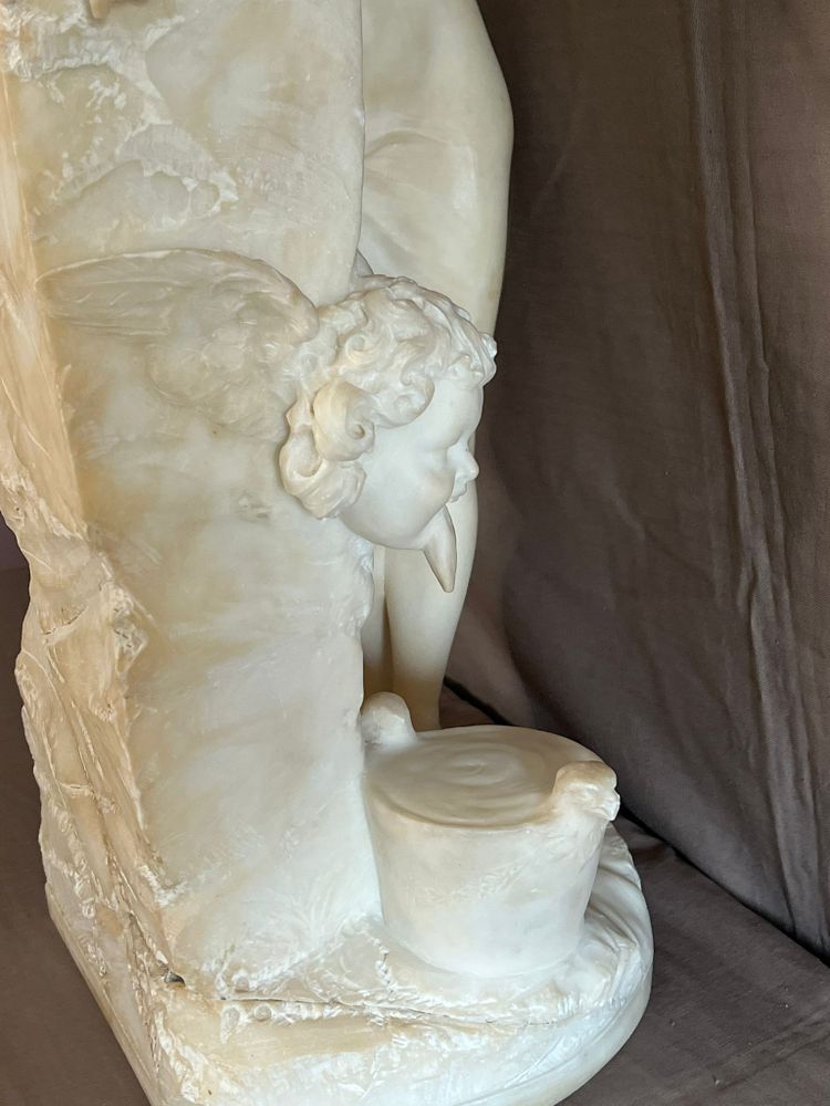 Carrara marble sculpture by FIASCHI EMILIO 19th century