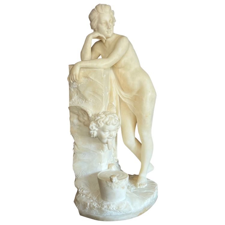 Carrara marble sculpture by FIASCHI EMILIO 19th century