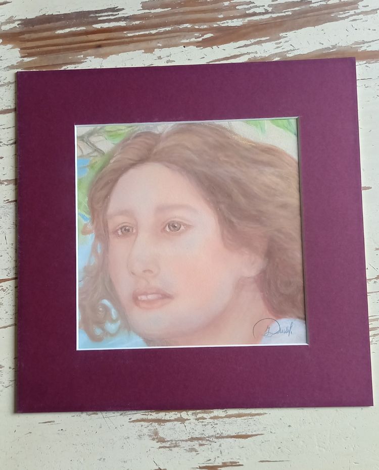 Portrait of a woman in pastel