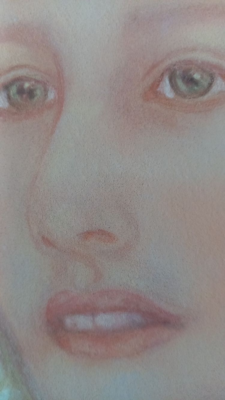 Portrait of a woman in pastel