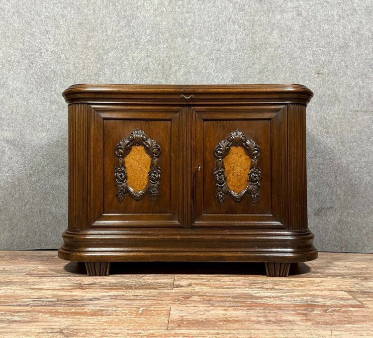 Art Nouveau oak and burr wood sideboard, circa 1900