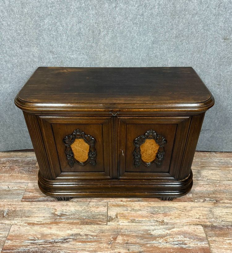 Art Nouveau oak and burr wood sideboard, circa 1900