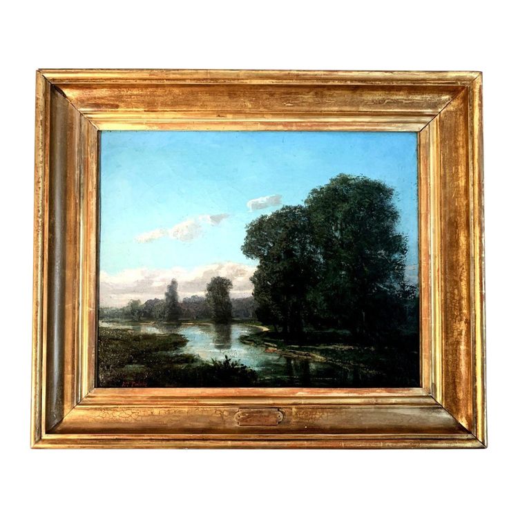 Hippolyte Pradelles " Bord De Garonne " Société Des Amis Des Arts De Bordeaux.