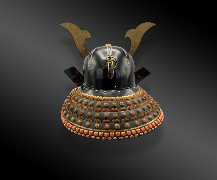 Samurai, KAMPFHELM genannt KABUTO mit Kuwagata-Maedate Japan - Meiji-Zeit (1868-1912)