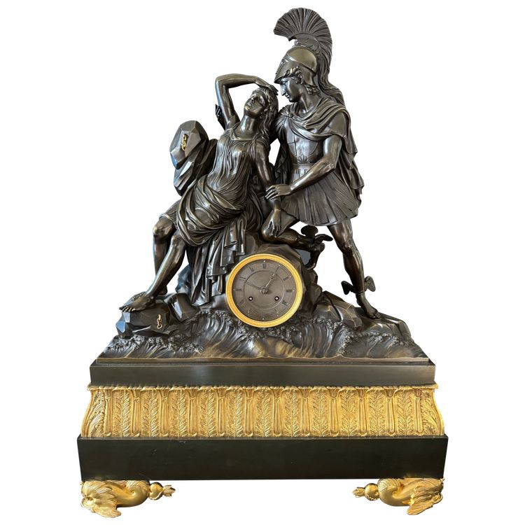 THOMIRE, Percée délivrant Andromède, monumental Empire period clock. 85 cm