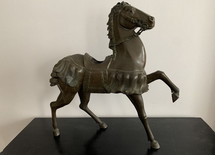 Large Bronze Horse 18th China Forming Perfume Burner