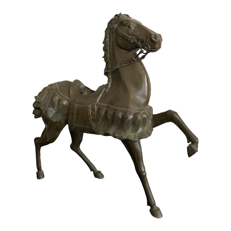 Large Bronze Horse 18th China Forming Perfume Burner