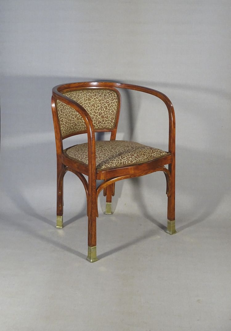 Fauteuil KOHN N°715 par Gustave Siegel, Ca 1905 , tapisserie Backhausen au choix - No Thonet