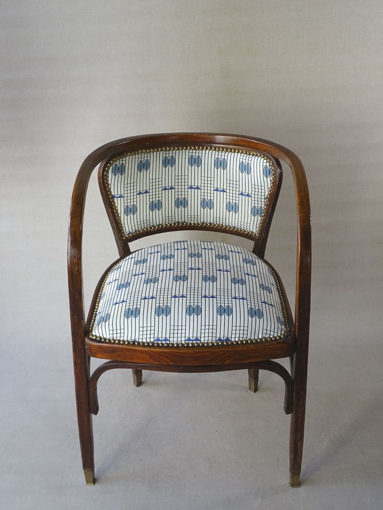 Fauteuil KOHN N°715 par Gustave Siegel, Ca 1905 , tapisserie Backhausen au choix - No Thonet