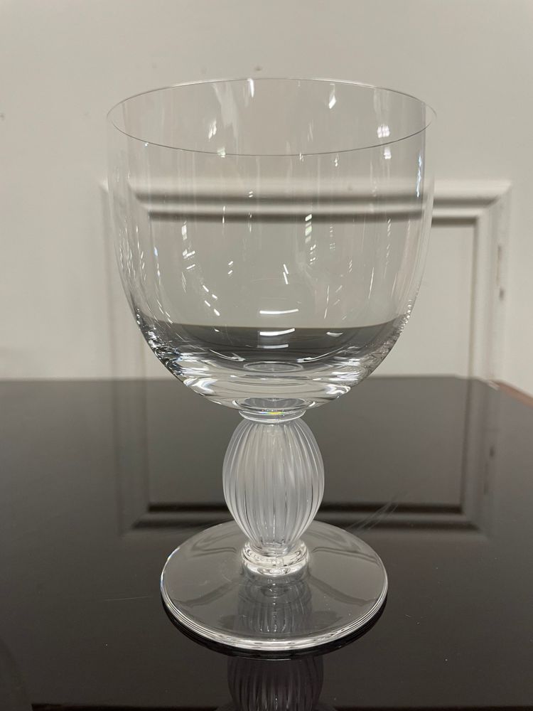 Lalique - Langeais Model - 5 Lalique France Crystal Red Wine Glasses H: 13 Cm