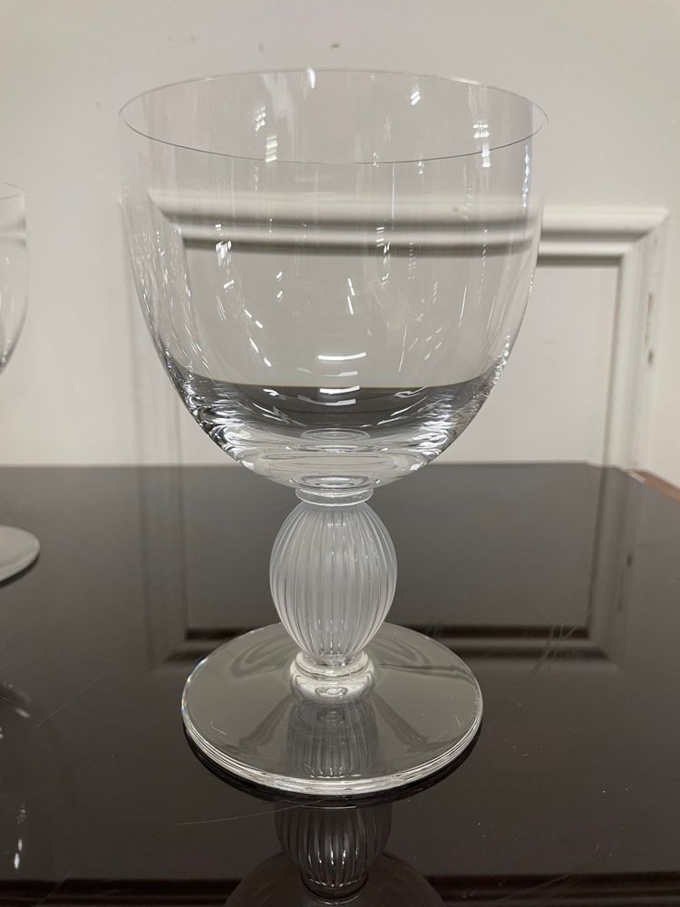 Lalique - Langeais Model - 6 Lalique France Crystal Water Glasses H: 14.5 cm