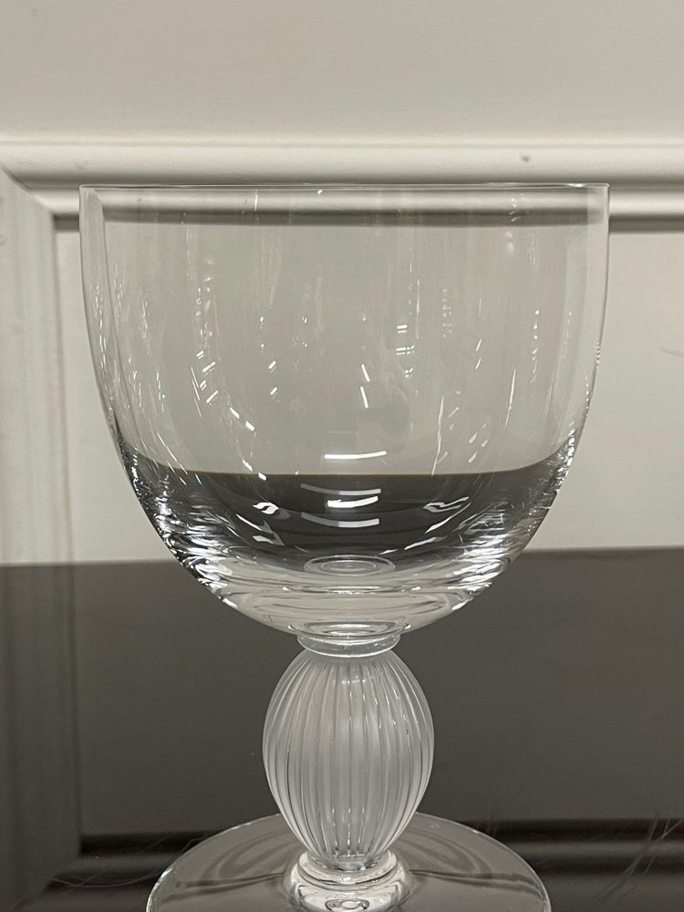 Lalique - Langeais Model - 6 Lalique France Crystal Water Glasses H: 14.5 cm