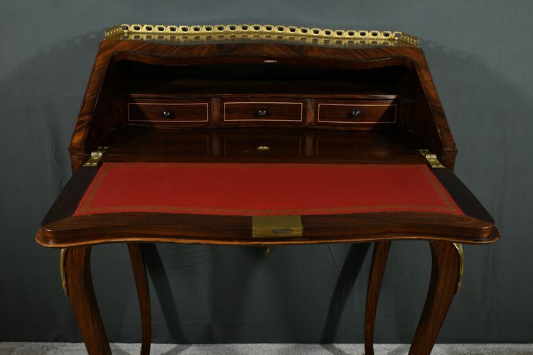 Small Rosewood Lady's Desk, Louis XV style - 2nd half 19th century