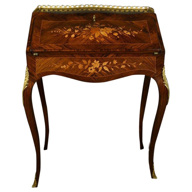 Small Rosewood Lady's Desk, Louis XV style - 2nd half 19th century