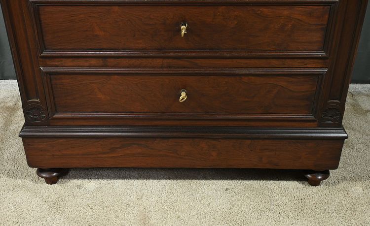 Rosewood veneered chest of drawers, Art Nouveau - 1920