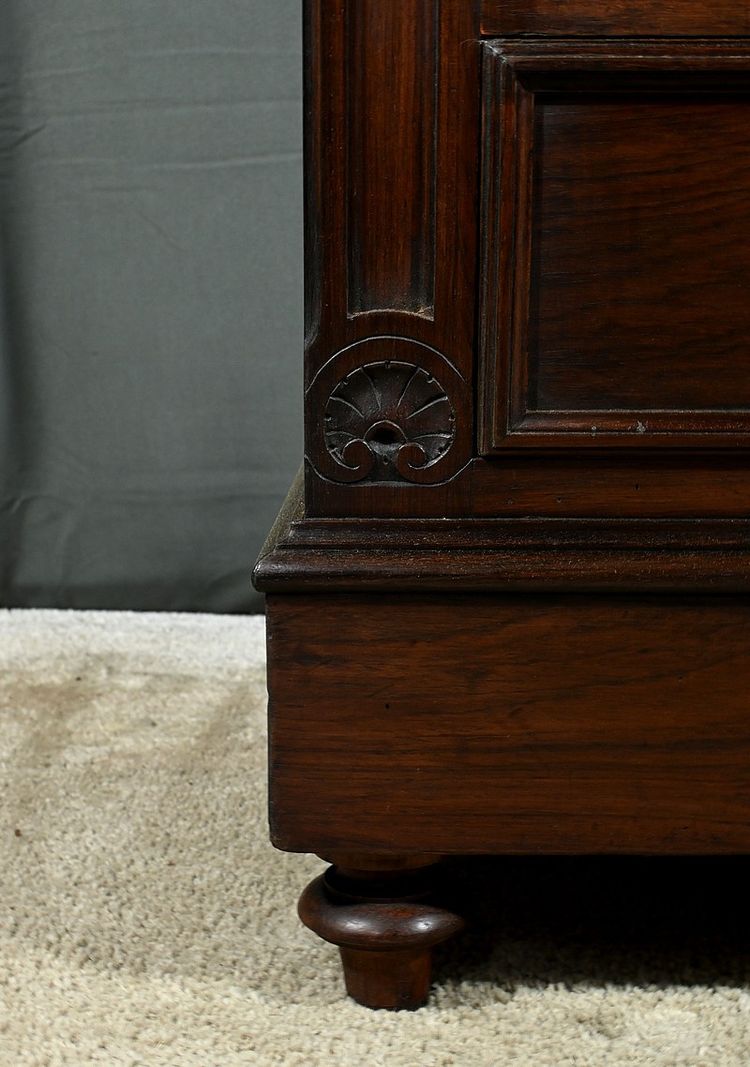 Rosewood veneered chest of drawers, Art Nouveau - 1920