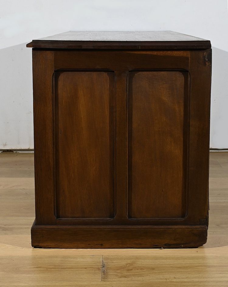 Oak pedestal desk, Art Deco - 1940