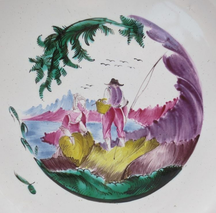 Moustiers plate, 18th century.