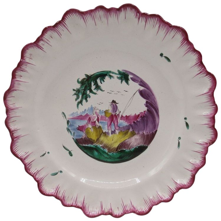 Moustiers plate, 18th century.