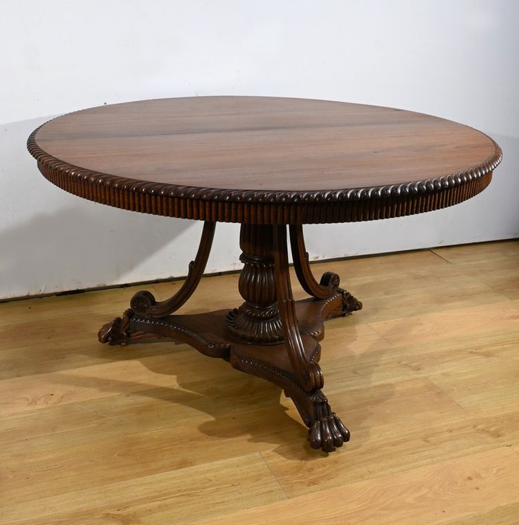 Rosewood Pedestal table, Napoleon III period - Mid-19th century