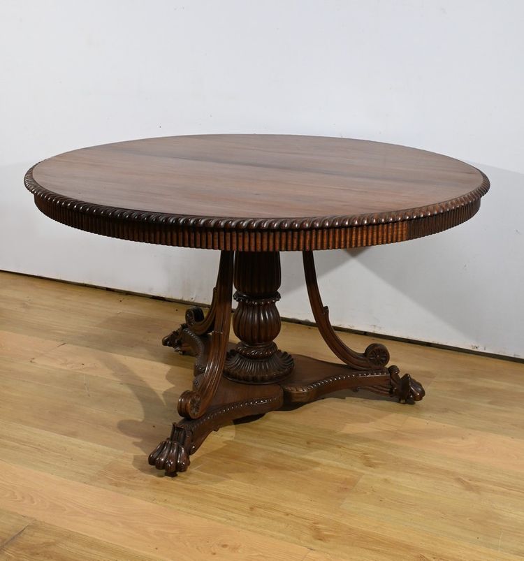 Rosewood Pedestal table, Napoleon III period - Mid-19th century