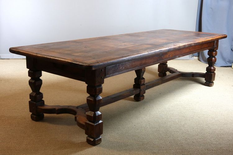 Large oak dining table