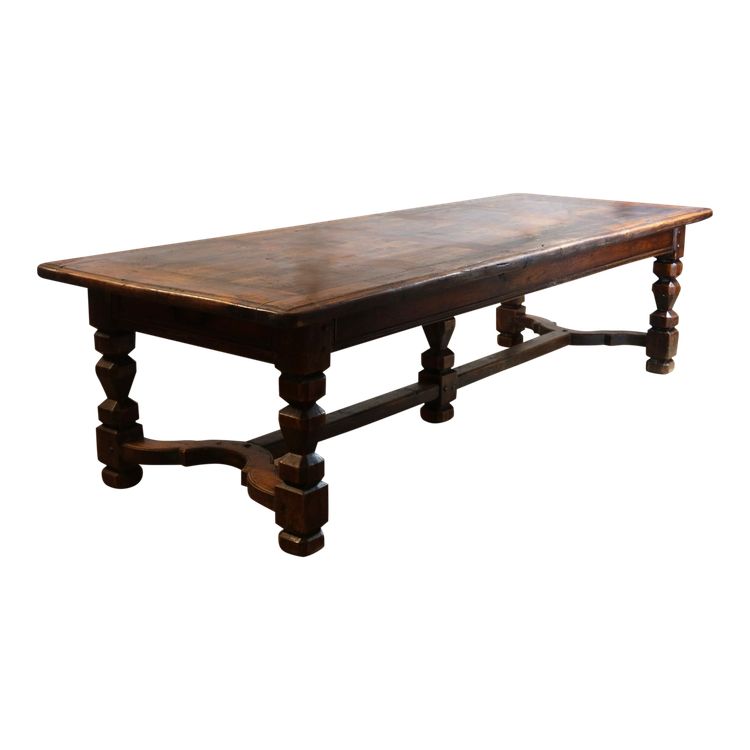 Large oak dining table