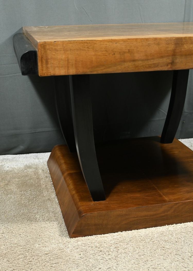 Walnut coffee table, Art Deco - 1930