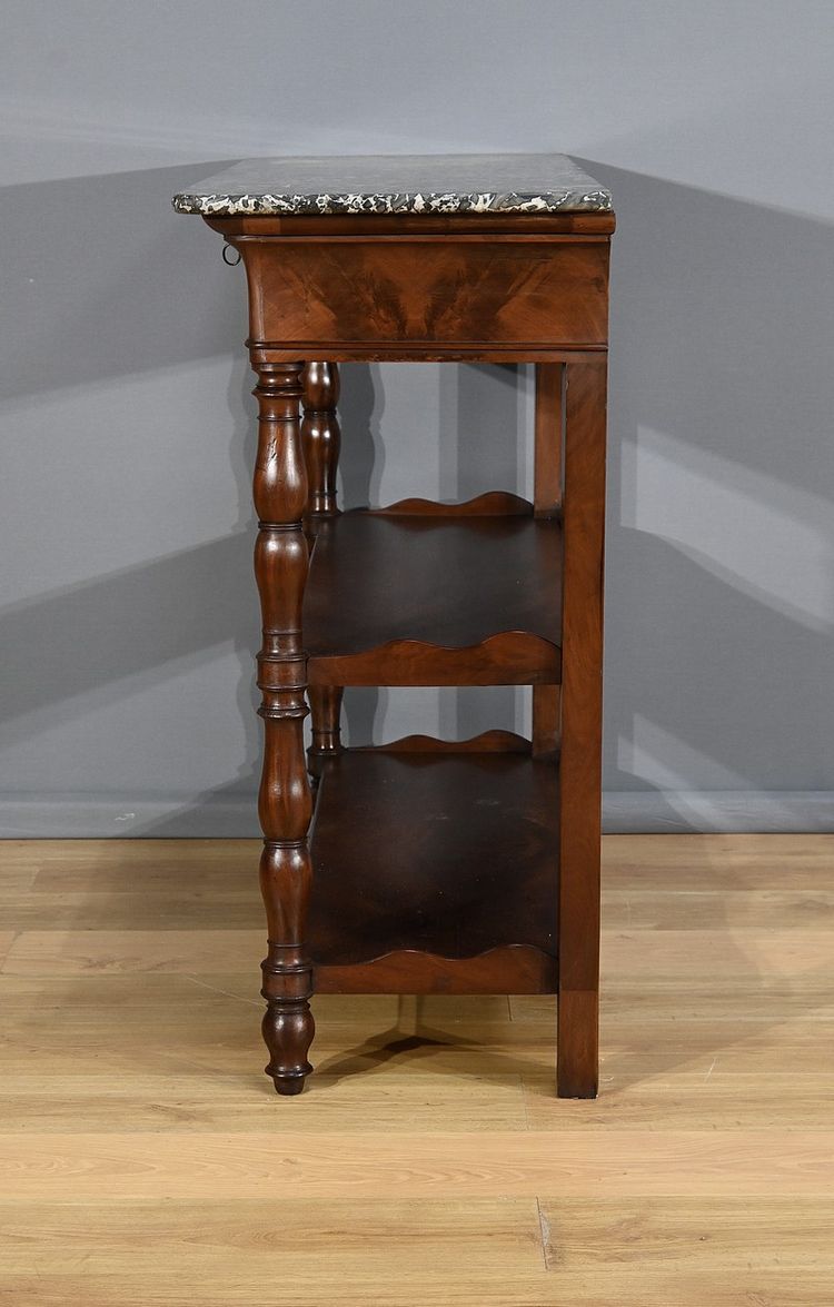 Large Property Console in Mahogany Burr, Restoration period - Early 19th century