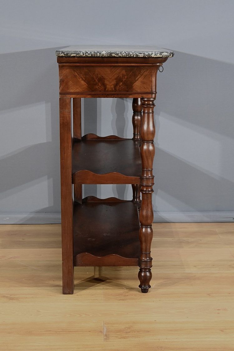 Large Property Console in Mahogany Burr, Restoration period - Early 19th century