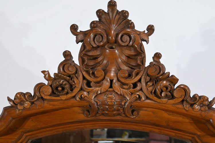 Oak mirror, Louis XV style - Late 19th century