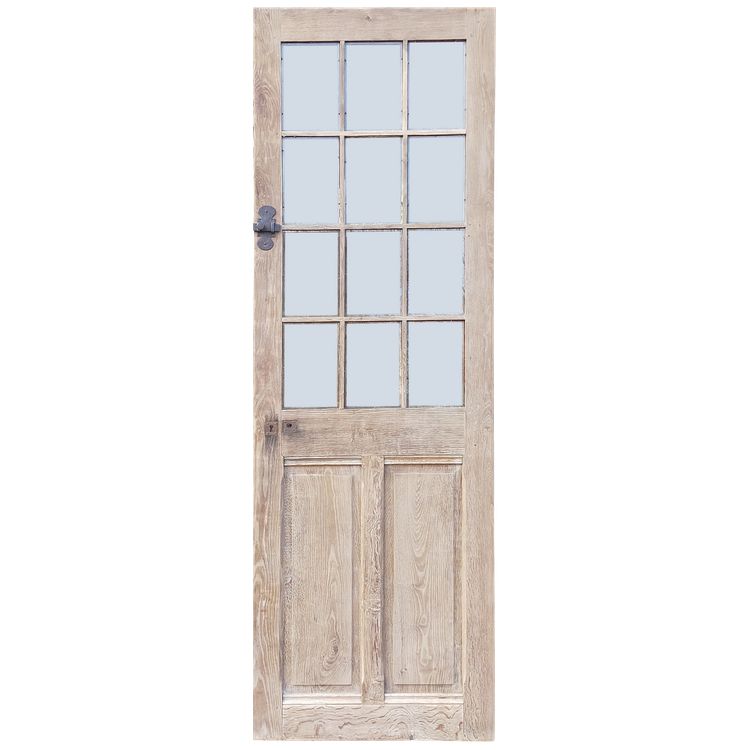 Antique Blond Oak Door Height 240 to 230 Cm Width 77 to 72 Cm