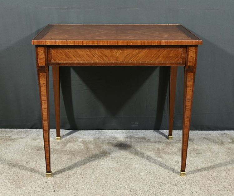 Small Marquetry Table and Desk, Louis XVI style - 2nd half 19th century